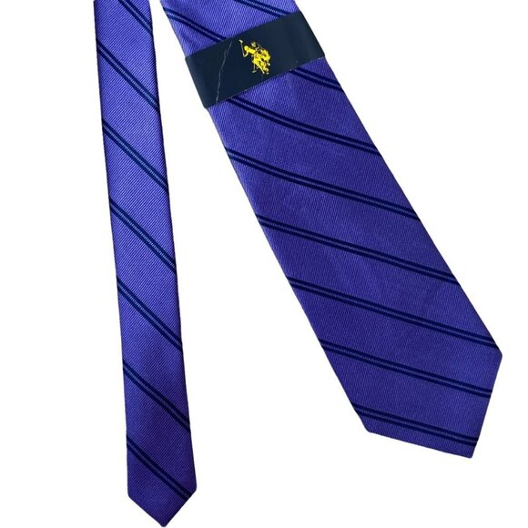 U.S. Polo Assn Necktie American Striped Pattern Career Professional Silk NEW - Picture 1 of 9